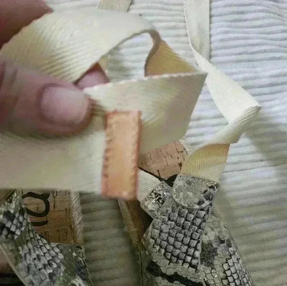 Sam Edelman Alisha snake skin print espadrille sole sandals. Size 8 - Picture 6 of 11